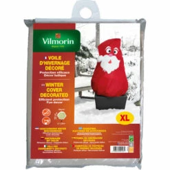 VILMORIN Voile D'hivernage Décoré Pere Noel Hauteur 160cm X Diametre 130cm