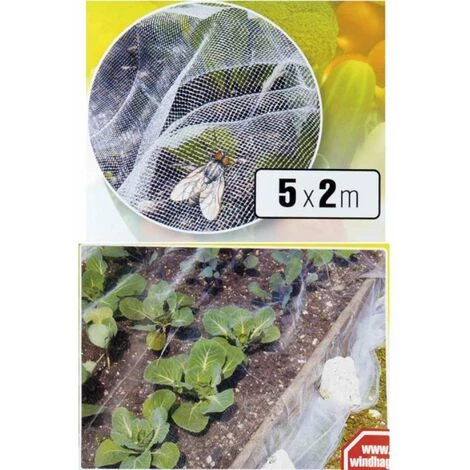 WINDHAGER Filet Anti-insectes 2x5m Blanc 4 WINDHAGER Filet Anti-insectes 2x5m Blanc – Image 2