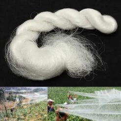 MANTA Jardinage Blanc Nylon Moulé Maille Anti-oiseau Net Golf Barrière Jeu Poisson Filet Décor Nautique 7.5x7.5M