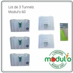 Modulo - Lot De 3 Tunnels Modul'o 60 (79x59x50cm) + 1 Jeu De 2 Embouts + 1 Lot De 10 Piquets De Tunnel -Protection Pour Végétaux Soldes 28991781 3