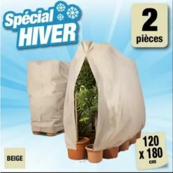 OUTIROR Lot De 2 Housses D'hivernage 120x180cm -Protection Pour Végétaux Soldes 29088521 4
