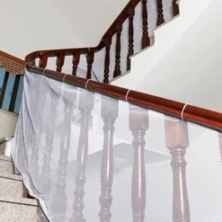 BEARSU Hangnuo Filet De Sécurité D’escalier Pour Bébé 3 M – Intérieur Ou Extérieur, Facile à Installer