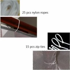 BEARSU Hangnuo Filet De S&eacute;curit&eacute; D’escalier Pour B&eacute;b&eacute; 3 M – Int&eacute;rieur Ou Ext&eacute;rieur, Facile &agrave; Installer -Protection Pour Végétaux Soldes 33497533 4