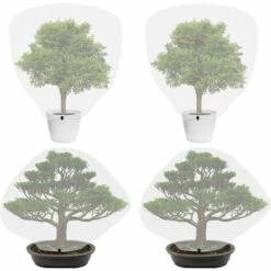 ABCRITAL Paquet De 2 Sacs De Couverture Végétale, 3,25 X 4,92 Pi Sacs De Protection De Jardin En Filet Avec Cordon De Serrage Couverture De Plante En Filet De Nylon Réutilisable Pour Protéger La Plante De Tomate Arbres À Fleurs Fruits Légumes