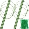 BEARSU 2 Ensembles De Cages De Support De Plantes Réglables Anneaux De Support De Tomates Pour Plantes De Jardin Avec 100 Pièces De Liens Torsadés Pour L'utilisation De Plantes Grimpantes -Protection Pour Végétaux Soldes 35896540 1