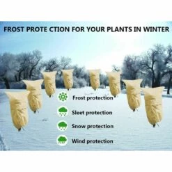 TRIOMPHE 2 Pack Hivernage Plante, Housse Hivernage Plante,100 * 80cm Protection Plantes, Housse D’Hivernage, Housse De Protection Pour Plantes Housse D'hivernage Réutilisable -Protection Pour Végétaux Soldes 37339054 2