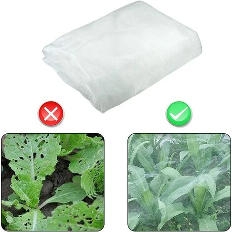TRIOMPHE Filet à Insectes, 2.5*10m Insectes Protection Maille, Filet Anti-Insectes Pour Plantes, Filet De Jardin Moustiquaire, Jardin Filet De Protection Pour Protéger Plantes Fruits 6 TRIOMPHE Filet à Insectes, 2.5*10m Insectes Protection Maille, Filet Anti-Insectes Pour Plantes, Filet De Jardin Moustiquaire, Jardin Filet De Protection Pour Protéger Plantes Fruits – Image 4