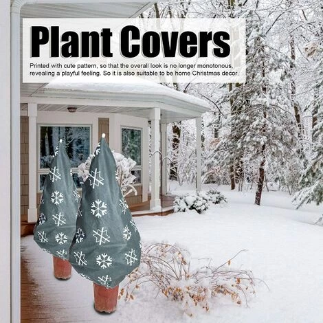 LANGRAY Couvertures De Plantes Sac De Protection D'hiver Protection Contre Le Gel Protecteur De Plantes Couverture Antigel Pour Jardin Cour Forestière Ferme Flocon De Neige 4 LANGRAY Couvertures De Plantes Sac De Protection D'hiver Protection Contre Le Gel Protecteur De Plantes Couverture Antigel Pour Jardin Cour Forestière Ferme Flocon De Neige – Image 2