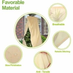 AIDUCHO Housse De Protection Pour Plantes, Housse D'hivernage Non Tissée 80 G/m² Protection Que Toutes Vos Plantes En Pot Volumineuses Et Résistantes Au Gel. (180x120cm) -Protection Pour Végétaux Soldes 39954139 5