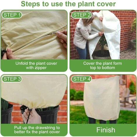 TRIOMPHE Housse De Protection Pour Plantes à Utiliser En Hiver-100 X 80 Cm 7 TRIOMPHE Housse De Protection Pour Plantes à Utiliser En Hiver-100 X 80 Cm – Image 5