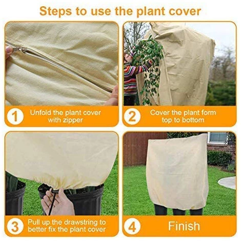 TRIOMPHE Housse Hivernage Pour Plantes, Housse D'hivernage Non Tissée 80 G/m² Protection Contre Le Gel Des Plantes En Pots Et Rosiers (240x200cm) 5 TRIOMPHE Housse Hivernage Pour Plantes, Housse D'hivernage Non Tissée 80 G/m² Protection Contre Le Gel Des Plantes En Pots Et Rosiers (240x200cm) – Image 3