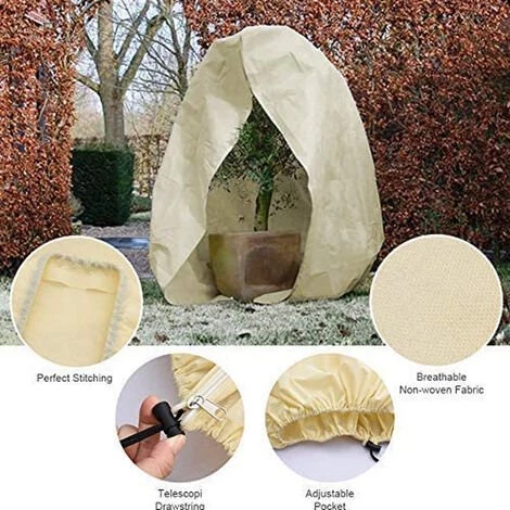 TRIOMPHE Housse Hivernage Pour Plantes, Housse D'hivernage Non Tissée 80 G/m² Protection Contre Le Gel Des Plantes En Pots Et Rosiers (240x200cm) 7 TRIOMPHE Housse Hivernage Pour Plantes, Housse D'hivernage Non Tissée 80 G/m² Protection Contre Le Gel Des Plantes En Pots Et Rosiers (240x200cm) – Image 5