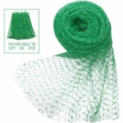TANABATA Filet De Protection Filet Anti Oiseaux Polyéthyène Avec 100 Câble De Nylon Pour Protection Jardin Et Potager ,étang 4m X 10m
