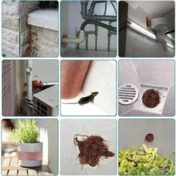 TANABATA Grillage Anti Rongeur De Haute Qualité, 100% Cuivre Anti Limace Escargot Souris Rat Oiseaux Nematodes Ferramol, Filet De Cuivre Tricot Pour L'intérieur, Le Jardin(6 Mètres) -Protection Pour Végétaux Soldes 41581076 4