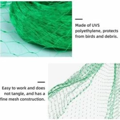 TANABATA Filet De Protection Contre Les Oiseaux 2 M X 10 M Pour Jardin, Plantes, Fruits, Papillons 9 TANABATA Filet De Protection Contre Les Oiseaux 2 M X 10 M Pour Jardin, Plantes, Fruits, Papillons -Protection Pour Végétaux Soldes 41581750 3