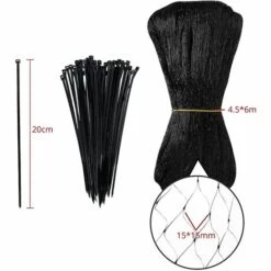 VERSAILLESFR Filet Anti-Oiseaux En Maille 4 X 10M Filet De Plante De Jardin Avec 50 Attaches De Câble Filet D'étang Filets D'Arbres Fruitiers Contre Oiseaux Et Animal Pour Plante 8 VERSAILLESFR Filet Anti-Oiseaux En Maille 4 X 10M Filet De Plante De Jardin Avec 50 Attaches De Câble Filet D'étang Filets D'Arbres Fruitiers Contre Oiseaux Et Animal Pour Plante -Protection Pour Végétaux Soldes 42051371 2