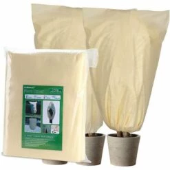 VERSAILLESFR Housse Hivernage Pour Plantes, Housse D'hivernage Non Tissée 80 G/m² Protection Contre Le Gel Des Plantes En Pots Et Rosiers (100x80cm) - 2 Pièces -Protection Pour Végétaux Soldes 42053270 4