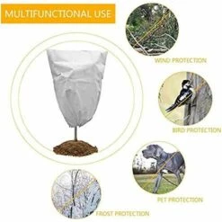 PERLE RARE Housse Hivernage Pour Plantes, 1 PCS Contre Le Gel Des Plantes à Cordon Couvertures De Plantes Rectangle Pour Protection Contre Froid Et Gel De Plante D'Hiver (Blanc 80 X 100 Cm) 2 Pièces -Protection Pour Végétaux Soldes 42085928 3