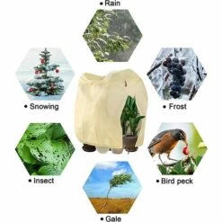 TANABATA Housse Hivernage Pour Plantes, Protection Hivernale Pour Plantes, Housse D'hivernage Non Tissée, Protection Contre Le Gel Des Plantes En Pots Et Rosiers (240 * 200cm) -Protection Pour Végétaux Soldes 42414785 5