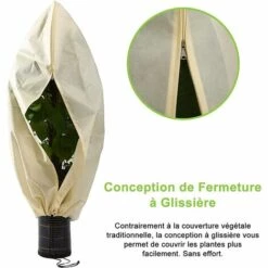 TANABATA Voile Hivernage Avec Fermeture Éclair, Protection Plantes Housse D'hivernage Plante, Housse D'hivernage Pour Plantes D'extérieures à Utiliser En Hiver, Du Vent Et Des Précipitations (240x200cm) 9 TANABATA Voile Hivernage Avec Fermeture Éclair, Protection Plantes Housse D'hivernage Plante, Housse D'hivernage Pour Plantes D'extérieures à Utiliser En Hiver, Du Vent Et Des Précipitations (240x200cm) -Protection Pour Végétaux Soldes 42414852 3