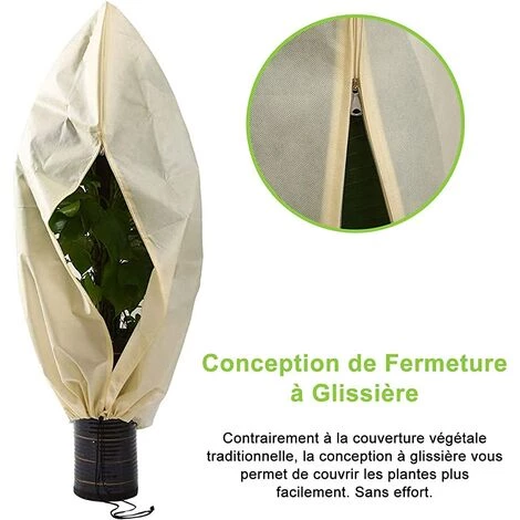 TANABATA Voile Hivernage Avec Fermeture Éclair, Protection Plantes Housse D'hivernage Plante, Housse D'hivernage Pour Plantes D'extérieures à Utiliser En Hiver, Du Vent Et Des Précipitations (240x200cm) 5 TANABATA Voile Hivernage Avec Fermeture Éclair, Protection Plantes Housse D'hivernage Plante, Housse D'hivernage Pour Plantes D'extérieures à Utiliser En Hiver, Du Vent Et Des Précipitations (240x200cm) – Image 3