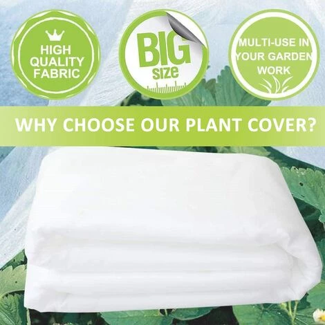 SUNFLOWER Toile Antigel Pour Plantes, Housse Antigel En Non-tissé Végétal, Isolation Plantes D'hiver Et Toile De Couverture Résistante Au Froid (255g) 5 SUNFLOWER Toile Antigel Pour Plantes, Housse Antigel En Non-tissé Végétal, Isolation Plantes D'hiver Et Toile De Couverture Résistante Au Froid (255g) – Image 3