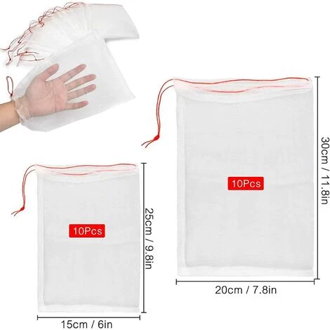 Sacs Protection Fruits, Sac De Filet De Fruits , Sacs En Filet Pour Plantes En Nylon, Contre Les Moustiques, Les Insectes, Les Oiseaux, Les écureuils Fontainebleau (20 Pcs) 5 Sacs Protection Fruits, Sac De Filet De Fruits , Sacs En Filet Pour Plantes En Nylon, Contre Les Moustiques, Les Insectes, Les Oiseaux, Les écureuils Fontainebleau (20 Pcs) – Image 3