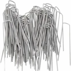 ALMI Piquet De Fixation Jardin, Piquet De Tente, Toile De Paillage, Piquet Pour Bache De Paillage, Sardines Feutre Geotextile Piquet De Paillage Lot De 50