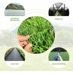 ALMI Piquet De Fixation Jardin, Piquet De Tente, Toile De Paillage, Piquet Pour Bache De Paillage, Sardines Feutre Geotextile Piquet De Paillage Lot De 50 -Protection Pour Végétaux Soldes 43330210 5