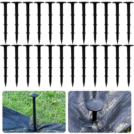 ALMI Lot De 60 Piquets De Fixation Ancrage Piquet De Terre Avec Barbillon Extra Résistant Tissu De Mauvaises Herbes De Paysage En Plastique Noir Pour La Fixation Des Tissus Anti Mauvaises Herbes 3 ALMI Lot De 60 Piquets De Fixation Ancrage Piquet De Terre Avec Barbillon Extra Résistant Tissu De Mauvaises Herbes De Paysage En Plastique Noir Pour La Fixation Des Tissus Anti Mauvaises Herbes