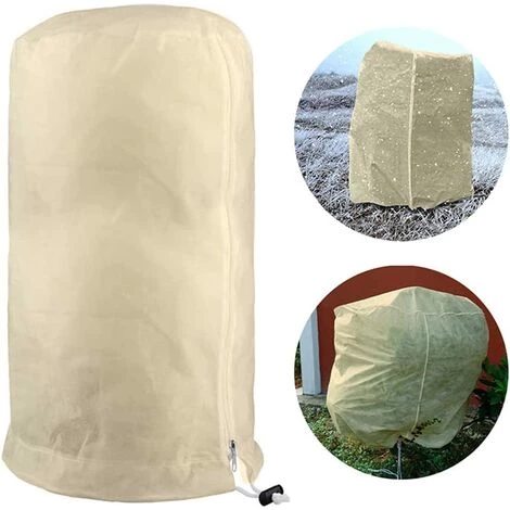 Voile D'hivernage Plante, Voile Hivernage Olivier, Voile Dhivernage Arbre, Housse De Protection Tomate Citronnier, Housse Hivernage Pour Plantes Sac Vegetaux Jardin Tissu Non Tissé (80×100cm, Beige*1) GrooFoo 4 Voile D'hivernage Plante, Voile Hivernage Olivier, Voile Dhivernage Arbre, Housse De Protection Tomate Citronnier, Housse Hivernage Pour Plantes Sac Vegetaux Jardin Tissu Non Tissé (80×100cm, Beige*1) GrooFoo – Image 2