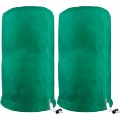 Voile D'hivernage Plante, Voile Hivernage Olivier, Voile Dhivernage Arbre, Housse De Protection Tomate Citronnier, Housse Hivernage Pour Plantes Sac Vegetaux Jardin Tissu Non Tissé (140×200cm, Vert*2) GrooFoo