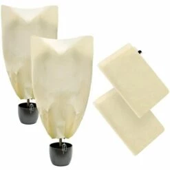 GUAZHUNIFR Housse De Protection Pour Plantes,Housse Protection Plante Hiver,Voile D'hivernage Plante,Protection Hivernale Pour Plantes,Guazhuni 2 Pack,100*80 CM ＆ 80*60 CM