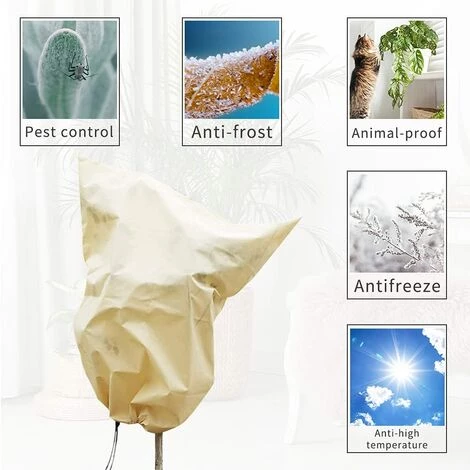 GUAZHUNIFR Housse De Protection Pour Plantes,Housse Protection Plante Hiver,Voile D'hivernage Plante,Protection Hivernale Pour Plantes,Guazhuni 2 Pack,100*80 CM & 80*60 CM 4 GUAZHUNIFR Housse De Protection Pour Plantes,Housse Protection Plante Hiver,Voile D'hivernage Plante,Protection Hivernale Pour Plantes,Guazhuni 2 Pack,100*80 CM & 80*60 CM – Image 2