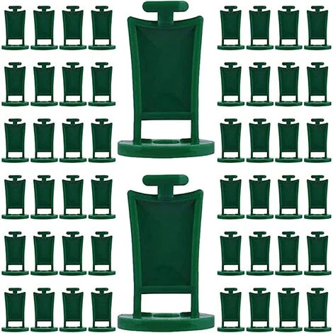 Crochet à Pince Fixe En Forme De I De Serre, Clip De Fixation De Serre, Support De Fleur De Plante Réutilisable Multifonctionnel 2.4*3.6cm Fontainebleau 50Pcs 3 Crochet à Pince Fixe En Forme De I De Serre, Clip De Fixation De Serre, Support De Fleur De Plante Réutilisable Multifonctionnel 2.4*3.6cm Fontainebleau 50Pcs