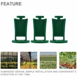 Crochet à Pince Fixe En Forme De I De Serre, Clip De Fixation De Serre, Support De Fleur De Plante Réutilisable Multifonctionnel 2.4*3.6cm Fontainebleau 50Pcs 10 Crochet à Pince Fixe En Forme De I De Serre, Clip De Fixation De Serre, Support De Fleur De Plante Réutilisable Multifonctionnel 2.4*3.6cm Fontainebleau 50Pcs -Protection Pour Végétaux Soldes 44182902 4