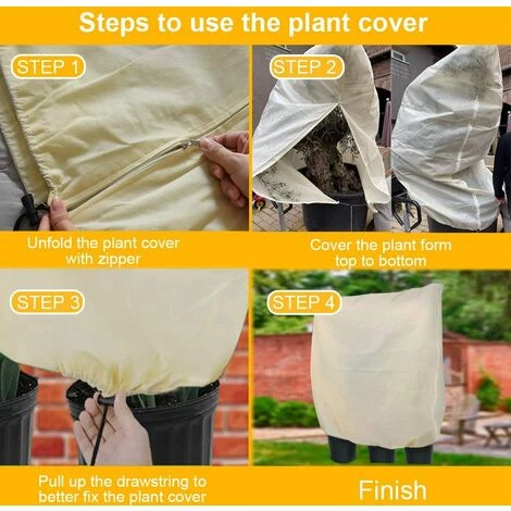 Housse D'hivernage Pour Plante, Voile D'hivernage, Protection Plantes, Housse, Hivernage Plantes 80*100cm Fontainebleau 7 Housse D'hivernage Pour Plante, Voile D'hivernage, Protection Plantes, Housse, Hivernage Plantes 80*100cm Fontainebleau – Image 5