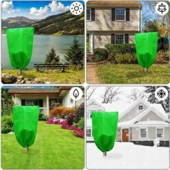 Housse Protection Plantes,Plantes Protection Contre Le Gel Des,Plantes Houssed'hivernage Protection Plantes,Couverture Végétale La Protection Contre Le Gel Triomphe (100 * 80, Vert) -Protection Pour Végétaux Soldes 45120327 4