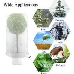Housse D'hivernage Pour Plante Housse De Protection Pour Arbuste Sac De Protection Des Arbuste Arbre Arbuste Sac Non Tissée Réutilisable Pour Fleurs D'Extérieur Arbustes Triomphe (80 X 100cm) -Protection Pour Végétaux Soldes 45120331 3