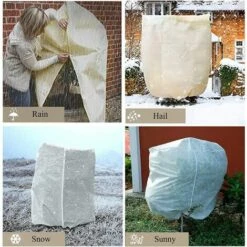 Housse D'hivernage Pour Plante Housse De Protection Pour Arbuste Sac De Protection Des Arbuste Arbre Arbuste Sac Non Tissée Réutilisable Pour Fleurs D'Extérieur Arbustes Triomphe (80 X 100cm) -Protection Pour Végétaux Soldes 45120331 5