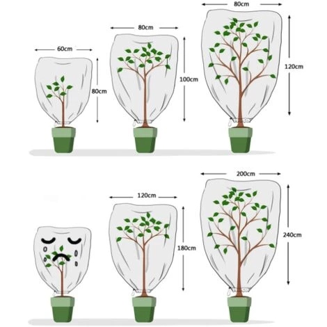 Housse De Protection Contre Le Gel Des Plantes, Housse De Protection De Jardinage Extérieur Non Tissé (boucle De Cordon De 60 * 80 Cm),HANBING 6 Housse De Protection Contre Le Gel Des Plantes, Housse De Protection De Jardinage Extérieur Non Tissé (boucle De Cordon De 60 * 80 Cm),HANBING – Image 4