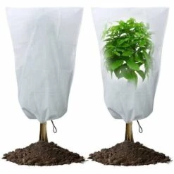 GroupM Couverture De Protection Contre Le Froid Des Plantes, Couverture De Corde De Traction Résistante Au Gel Et Aux Insectes (corde De Traction Inférieure De 0,6 M De Large * 0,8 M De Haut)