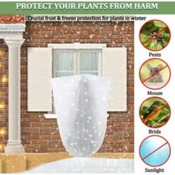 GroupM Couverture De Protection Contre Le Froid Des Plantes, Couverture De Corde De Traction Résistante Au Gel Et Aux Insectes (corde De Traction Inférieure De 0,6 M De Large * 0,8 M De Haut) -Protection Pour Végétaux Soldes 47811323 5