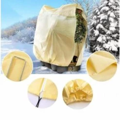 GroupM Housse De Protection Contre Le Gel Des Plantes, Housse De Protection De Jardinage Extérieur Non Tissé (boucle De Cordon De 60 * 80 Cm) -Protection Pour Végétaux Soldes 47811545 3