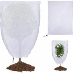 ILOVEMILAN Protection Plantes Housse D'hivernage Plante, Protection Voile Hivernage Avec Fermeture Éclair Pour Les Arbres, Les Palmiers, D'extérieures à Utiliser En Hiver Sac Vegetaux Jardin (120*180)