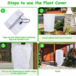 ILOVEMILAN Protection Plantes Housse D'hivernage Plante, Protection Voile Hivernage Avec Fermeture Éclair Pour Les Arbres, Les Palmiers, D'extérieures à Utiliser En Hiver Sac Vegetaux Jardin (120*180) -Protection Pour Végétaux Soldes 48882588 4
