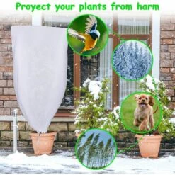 ILOVEMILAN Protection Plantes Housse D'hivernage Plante, Protection Voile Hivernage Avec Fermeture Éclair Pour Les Arbres, Les Palmiers, D'extérieures à Utiliser En Hiver Sac Vegetaux Jardin (120*180) -Protection Pour Végétaux Soldes 48882588 5