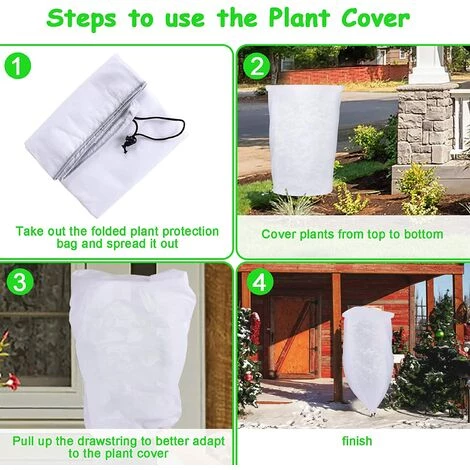 ILOVEMILAN Protection Plantes Housse D'hivernage Plante, Protection Voile Hivernage Avec Fermeture Éclair Pour Les Arbres, Les Palmiers, D'extérieures à Utiliser En Hiver Sac Vegetaux Jardin 2 PCS(60 * 80) 6 ILOVEMILAN Protection Plantes Housse D'hivernage Plante, Protection Voile Hivernage Avec Fermeture Éclair Pour Les Arbres, Les Palmiers, D'extérieures à Utiliser En Hiver Sac Vegetaux Jardin 2 PCS(60 * 80) – Image 4