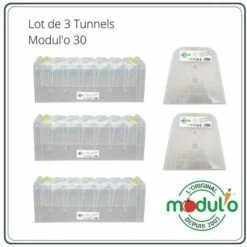Modulo - Lot De 3 Tunnels Modul'o 30 + 2 Piquets + 2 Embouts -Protection Pour Végétaux Soldes 48888404 3