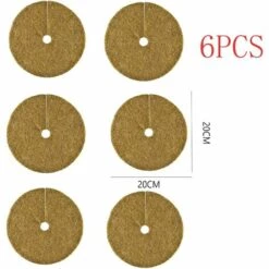 Tapis De Coco Plantes,Disque De Paillage Coco Disques,Tapis De Protection En Paillis Pour Plantes, Noix De Coco Disque En Fibre De Coco,Protection Pour Plantes En Pot Plantes Protection Tapis,Starlight,6 Pcs -Protection Pour Végétaux Soldes 49194335 2